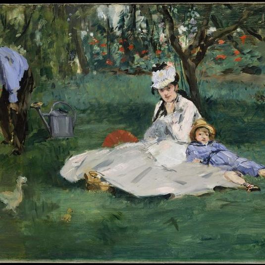 The Monet Family in Their Garden at Argenteuil, Manet