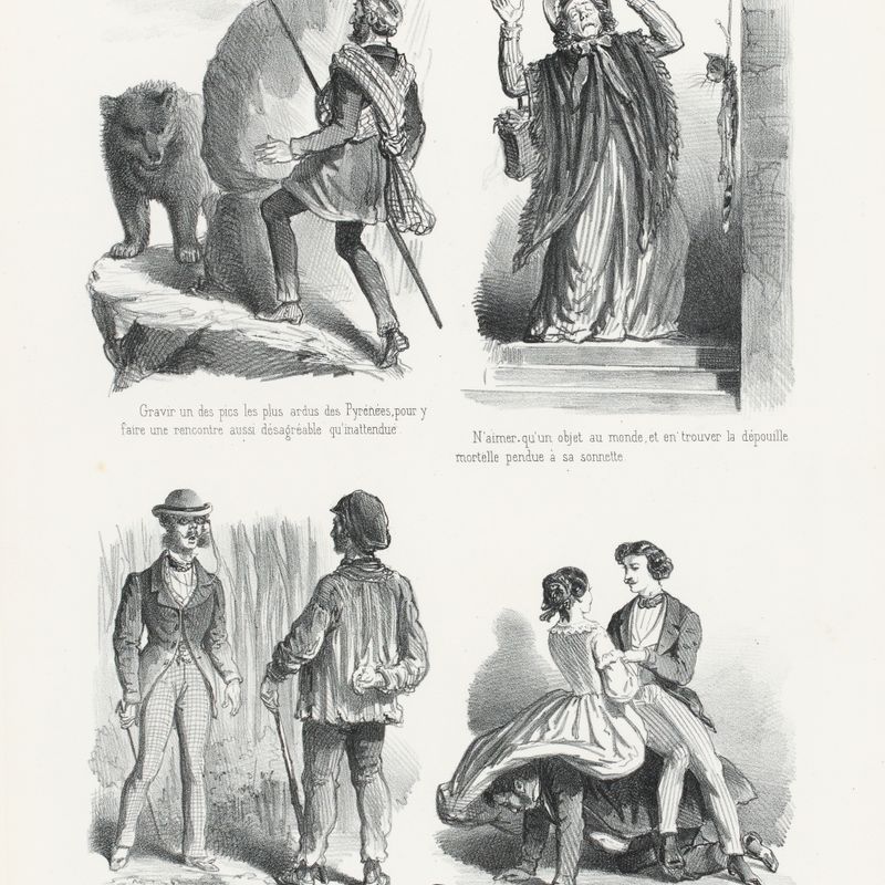 Gravir un des pics les plus ardus des Pyrénées, pour y / faire une rencontre aussi désagréable qu'inattendue [...]. / 16.