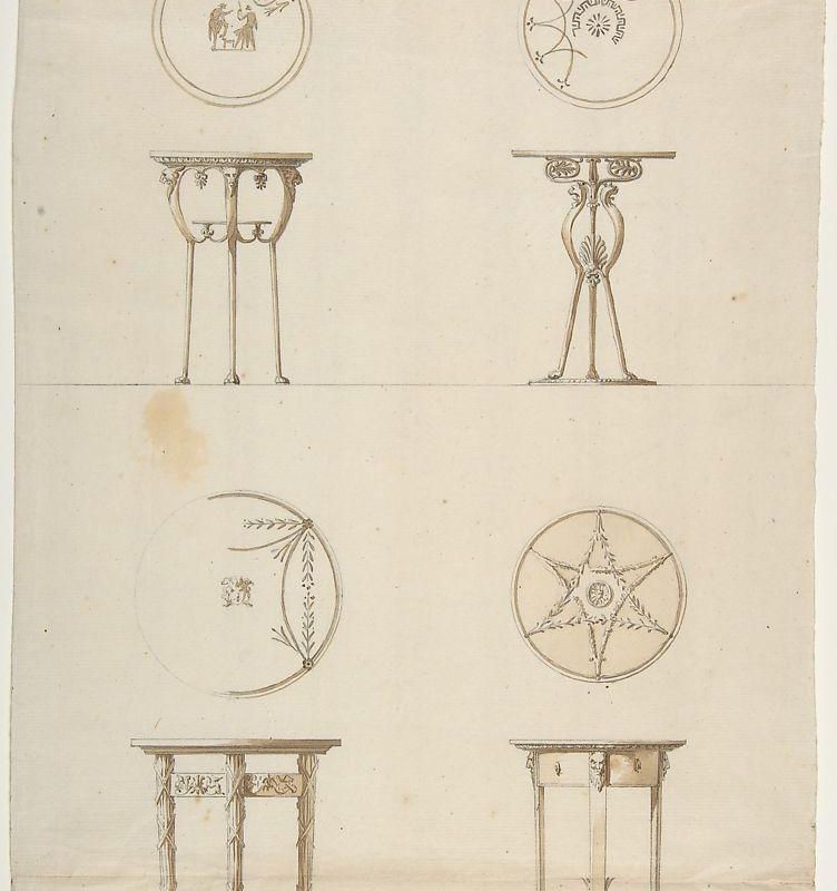 Designs for Four Decorated Tables.