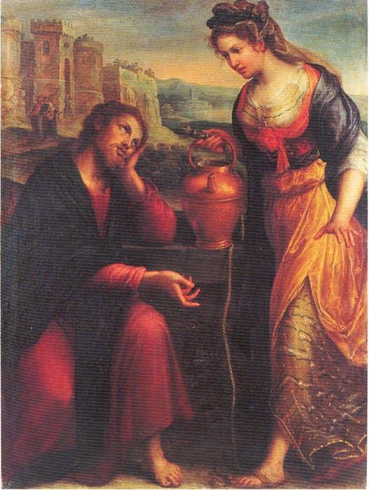 Christ and the woman of Samaria