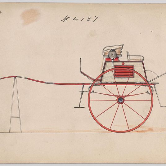 Design for Dog Cart or 2 Wheeler, no. 4127