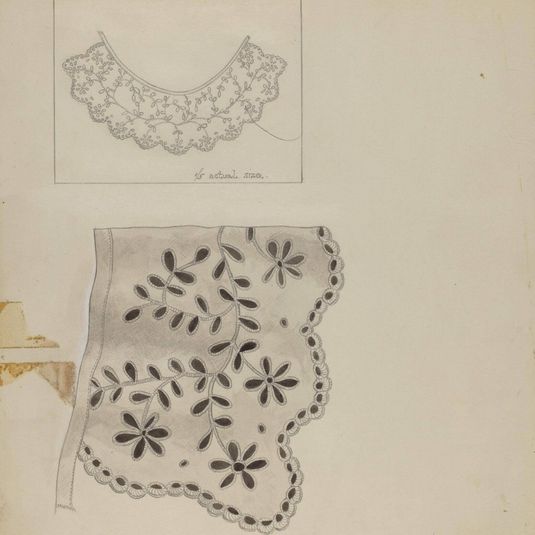 Embroidered Linen Collar