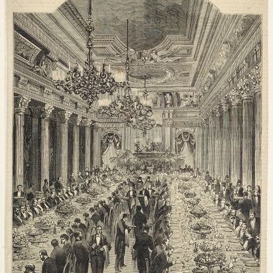 Le banquet de l'hôtel Continental offert à Victor Hugo à l'occasion de son 81e anniversaire