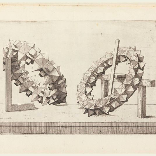 Two Rings, plate I. i. in Perspectiva. Corporum Regularium