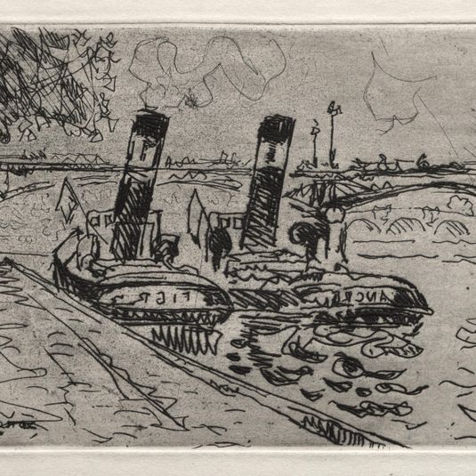 Paris, Le Pont des Arts avec Remorqeurs