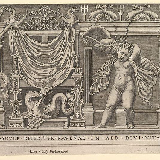 Speculum Romanae Magnificentiae: Bas-Relief with Three Cupids