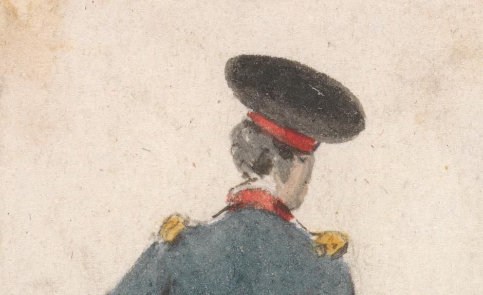 Back View of a Soldier