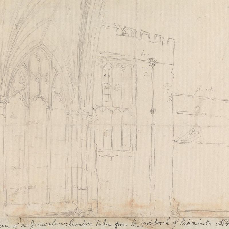 North View of the Jerusalem Chamber, Taken from the West Porch of Westminster Abbey
