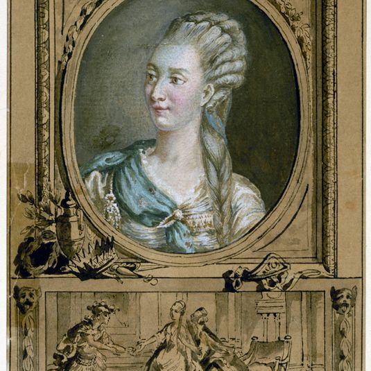 Portrait de Mademoisellle Raucourt Françoise Marie Antoinette Saucerotte dite Mlle Raucourt de la Comédie Française (1756-1815)